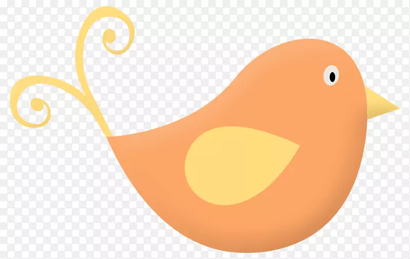 鸭琥珀橙夹艺术-橙色鸟
