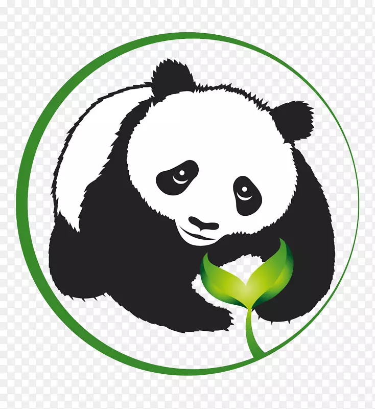 大熊猫版税-免费剪贴画-熊猫圈