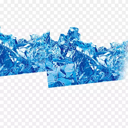 蓝色冰河剪贴画-冰
