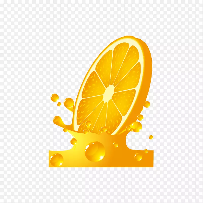 橙汁剪贴画-创造性橙色图案