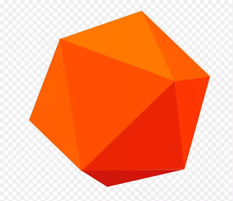三角形字体-橙色平面图案