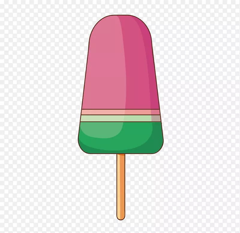 冰淇淋锥冰淇淋-卡通色彩创意冰淇淋PNG