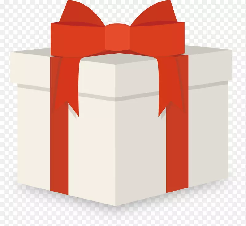 礼品盒、纸包装和贴标丝带.彩绘红色蝴蝶结的包装盒