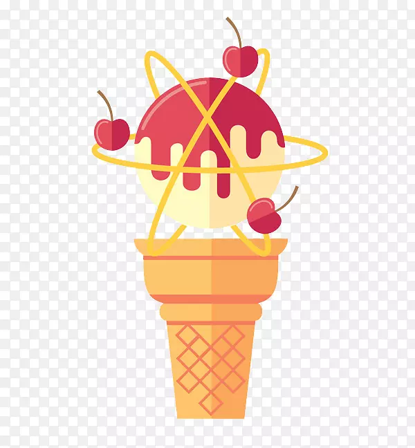 伏达丰冰淇淋剪贴画平面卡通冰淇淋