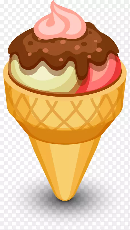 冰淇淋圣代-冰淇淋PNG载体材料