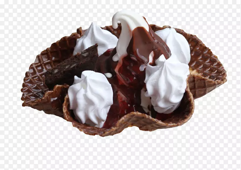 炸冰淇淋圣代华夫饼-大冰淇淋华夫饼