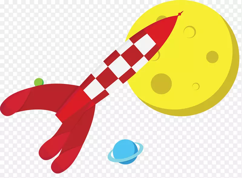 航天器火箭-彩色可爱的航天器火箭