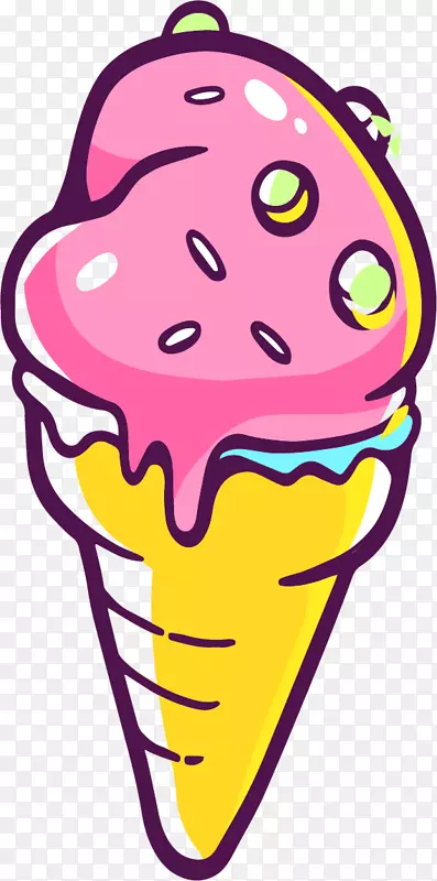 冰淇淋甜点-手绘冰淇淋装饰品