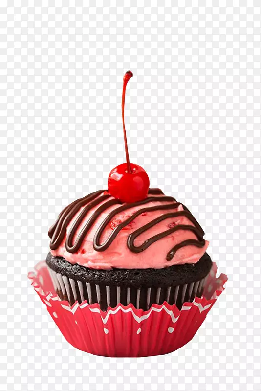 蛋糕糖霜和巧克力蛋糕红天鹅绒蛋糕奶油-小蛋糕冰淇淋