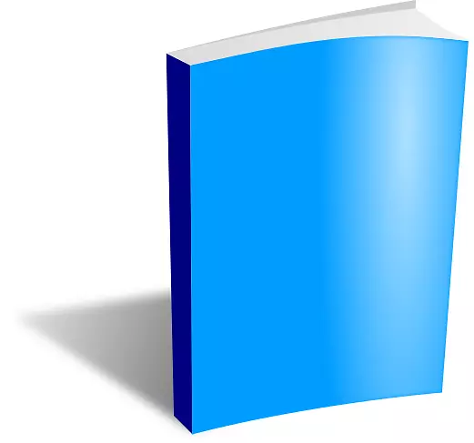 书籍封面精装剪辑艺术-蓝色书籍剪贴画