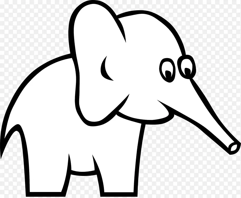 大象免费内容剪辑艺术-大象图像黑白