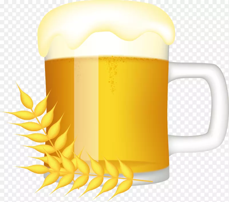 啤酒杯夹艺术.小麦酿造啤酒