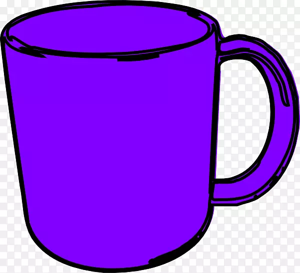 咖啡杯茶杯夹艺术.蓝色杯子剪贴画