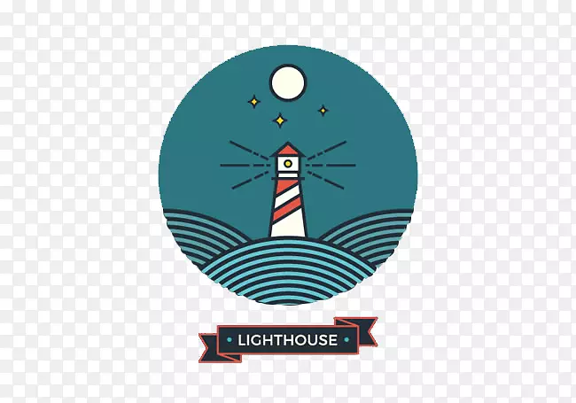 灯光标志-灯塔月光海洋图片材料