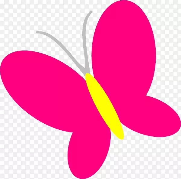 蝴蝶粉红自由剪贴画-蝴蝶卡通