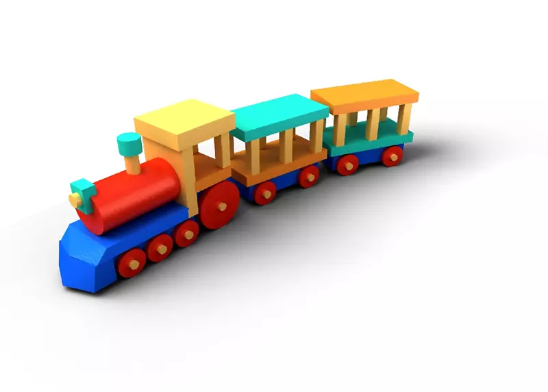 玩具火车、火车和火车。