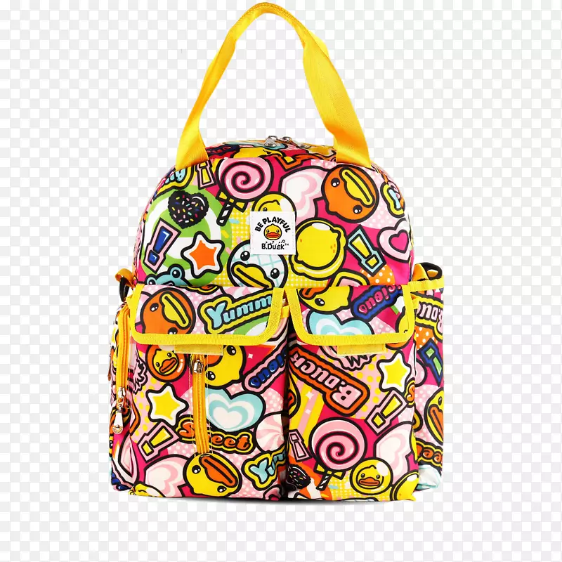 B.鸭包背包购物-可爱的彩色背包