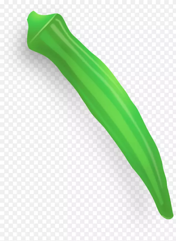 秋葵蔬菜剪贴画-绿色蔬菜