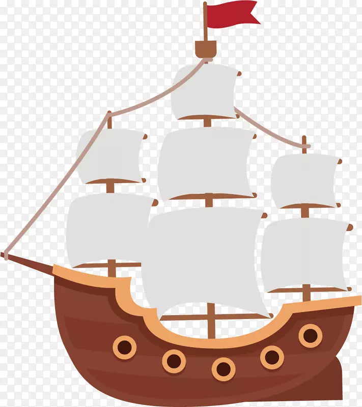 海盗船剪贴画船装饰图案创意图