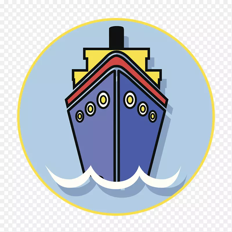 皇家海军泰坦尼克号邮轮沉没图-蓝色紫色船