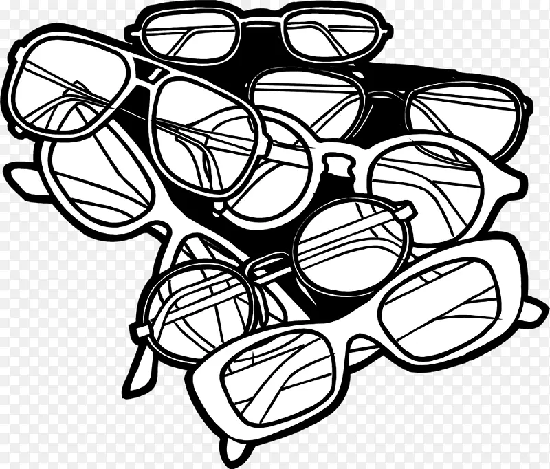 太阳镜收藏摄影剪辑艺术眼镜插图