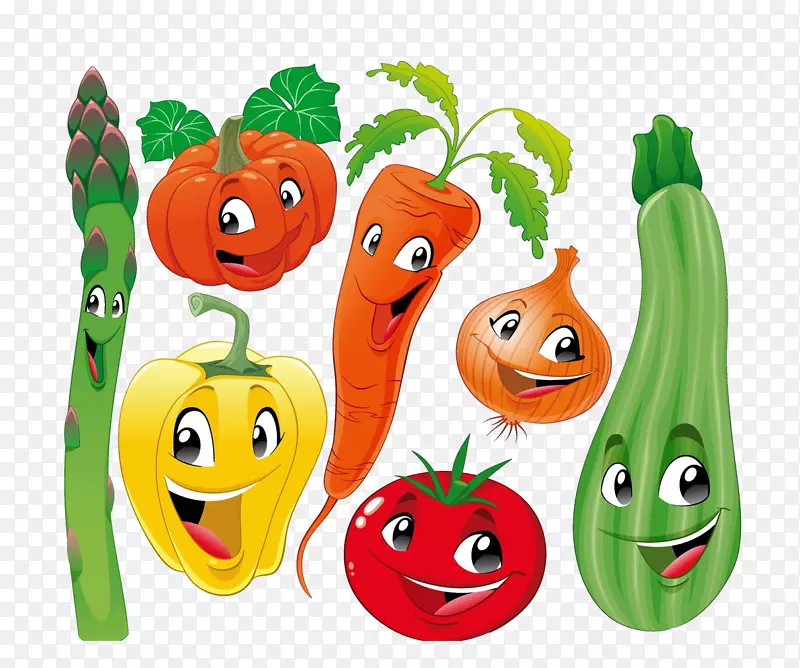蔬菜卡通水果插图-婴儿蔬菜