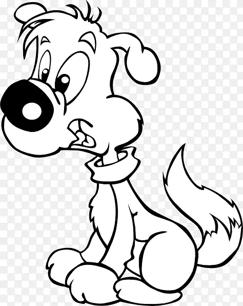 拉布拉多猎犬比格犬夹艺术-卡通小狗剪贴画