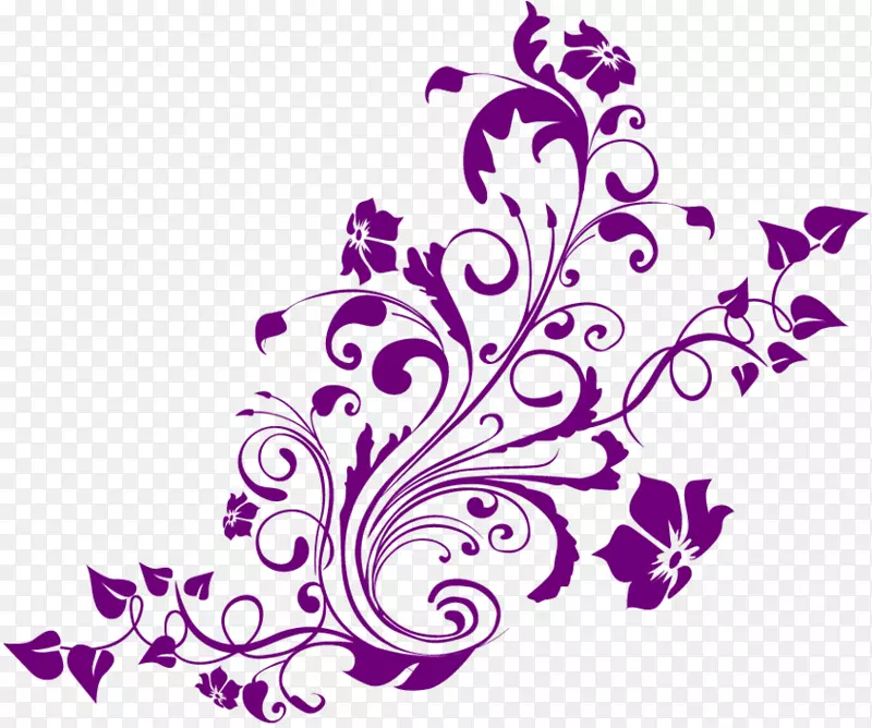 紫色花卉设计剪贴画.紫色向日葵插花