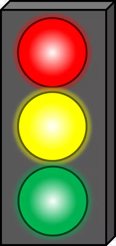 交通灯夹艺术.绿色信号灯