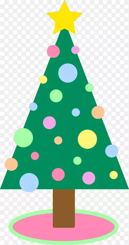 圣诞老人圣诞树，圣诞装饰品，剪贴画-金边剪贴画