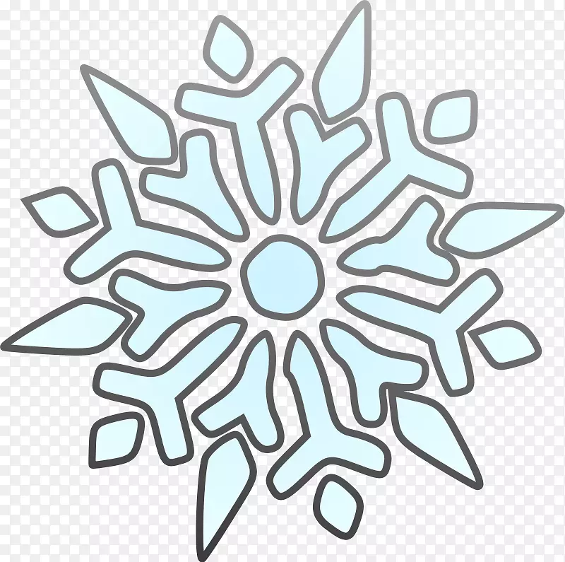 冬季免费内容剪辑艺术-卡通雪花图片