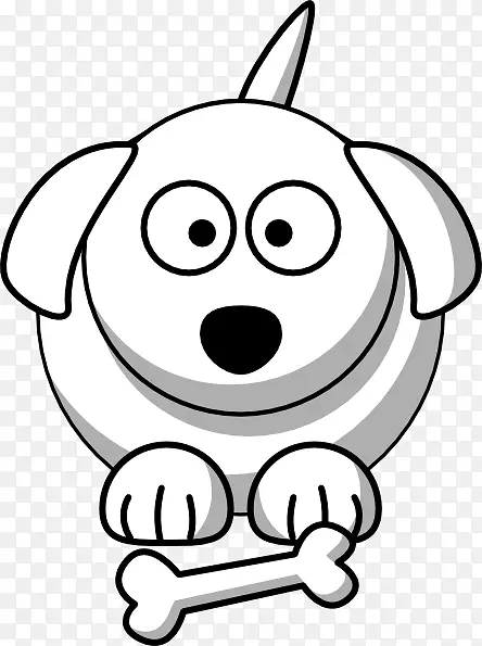 小狗宠物坐卡通剪辑艺术-狗卡通图片