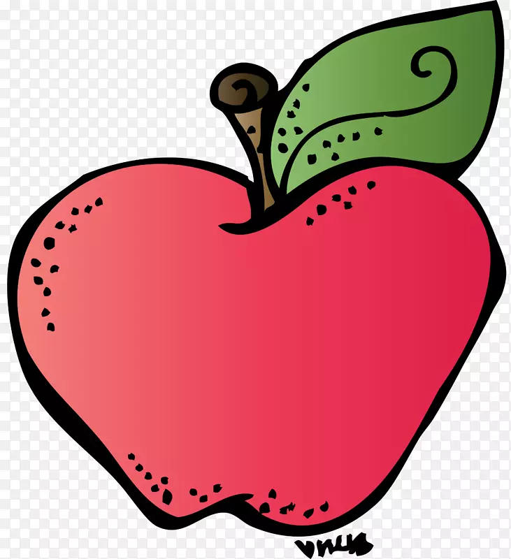 学校教师博客剪贴画-甜瓜头苹果剪贴画
