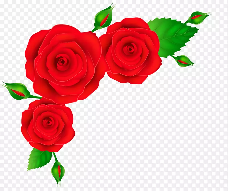 玫瑰花红夹子艺术-玫瑰角剪贴画