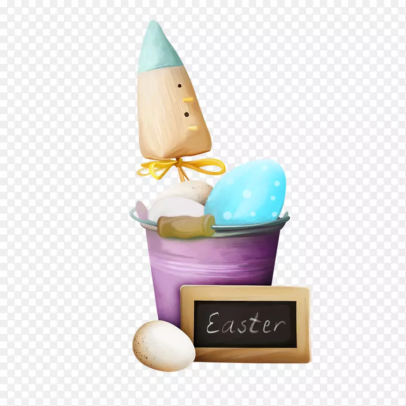 复活节兔子彩蛋插图-手绘彩蛋