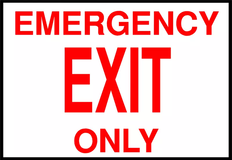 紧急出口标志紧急出口安全标签-紧急图像