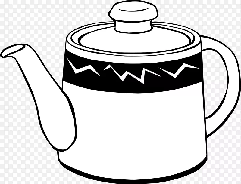 茶壶白茶免费内容剪辑艺术直升机剪贴画黑色