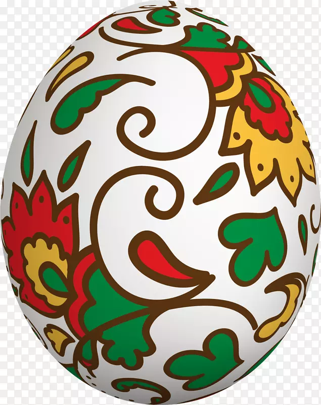 复活节彩蛋插图-手绘白色彩蛋