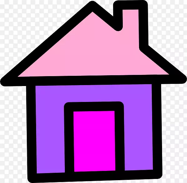 姜饼房紫色剪贴画-房子粉红剪贴画