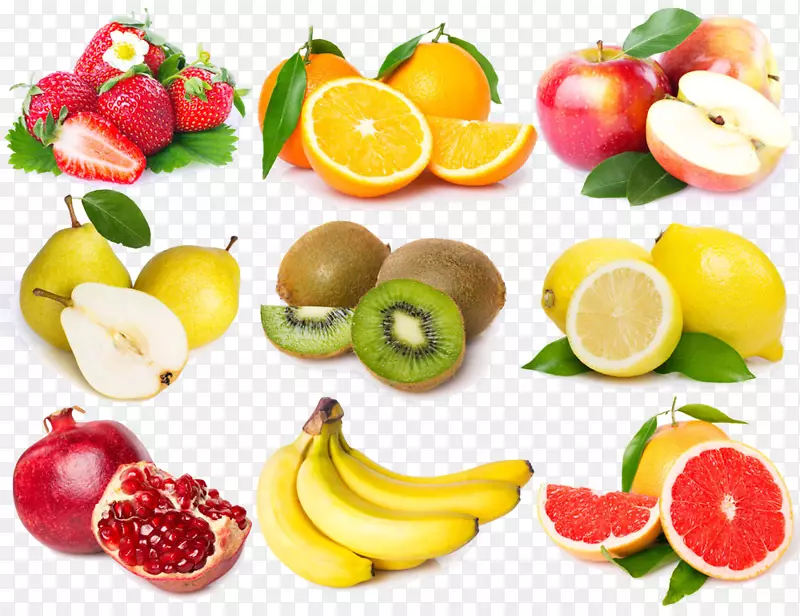 柠檬果，浆果，桔子，菠萝-创意3D卡通手绘水果