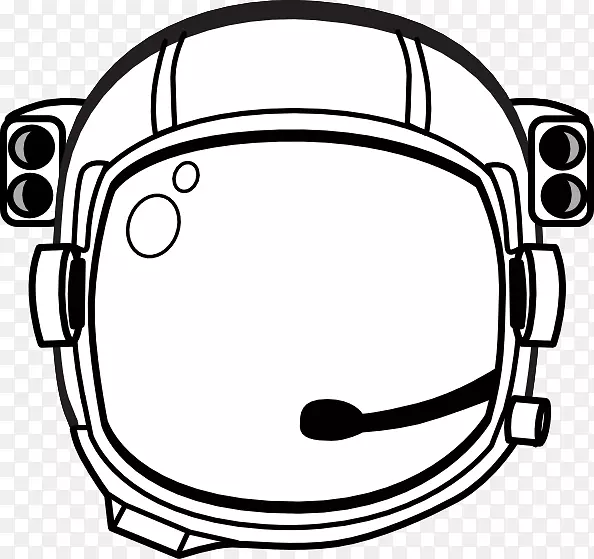 宇航员绘图夹艺术.可打印的足球头盔
