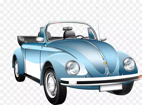 大众甲虫大众新甲壳虫-蓝色汽车