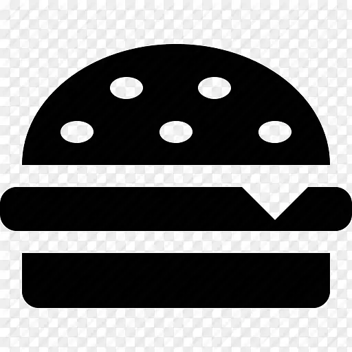 汉堡包芝士汉堡快餐烧烤电脑图标-汉堡包剪贴画黑色