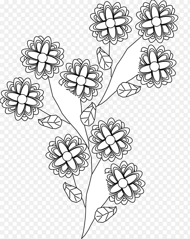 纹身黑白身体艺术剪贴画-黑白花纹身