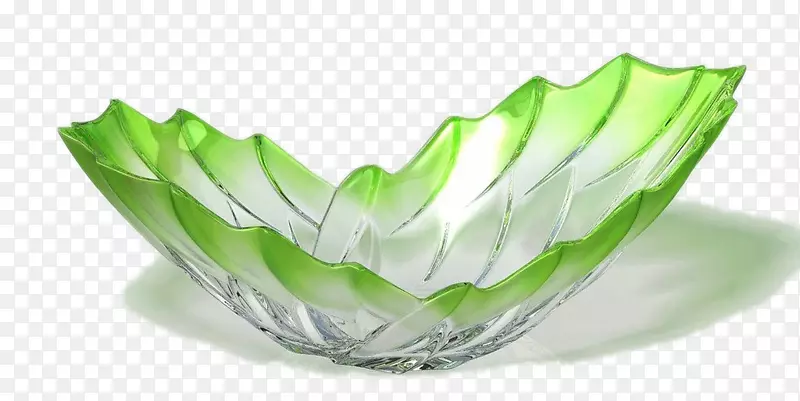 玻璃板碗-水果绿色玻璃板