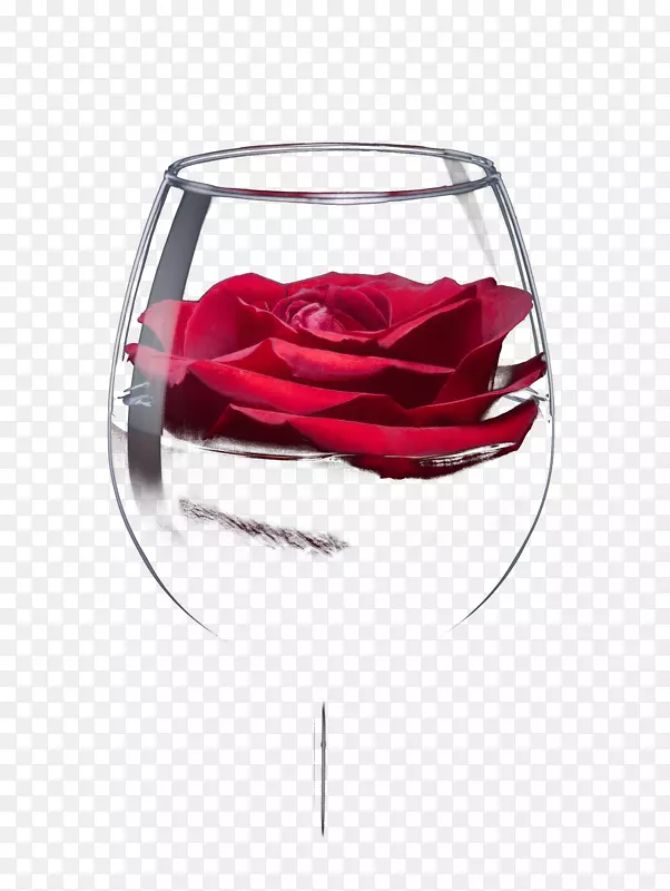酒杯沙滩玫瑰杯桌-玻璃玫瑰杯