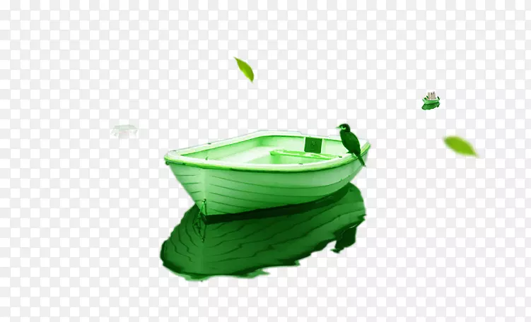 木船龙舟-新鲜绿色船