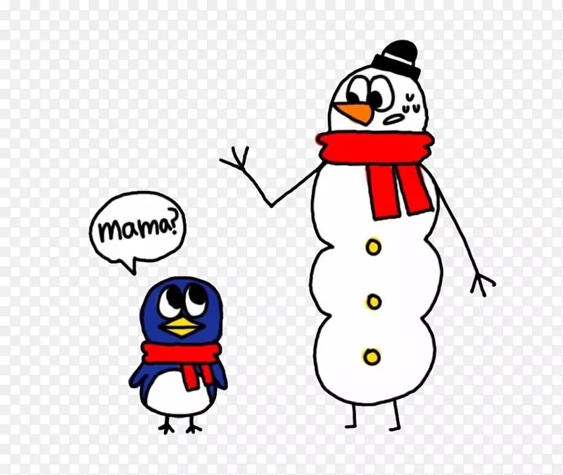 企鹅雪人-可爱的雪人