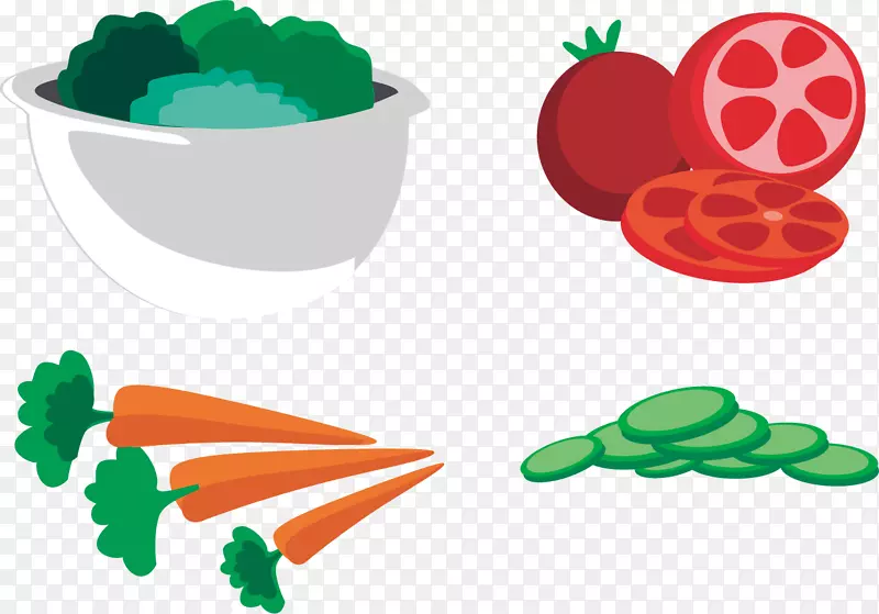番茄蔬菜图形设计.扁平蔬菜