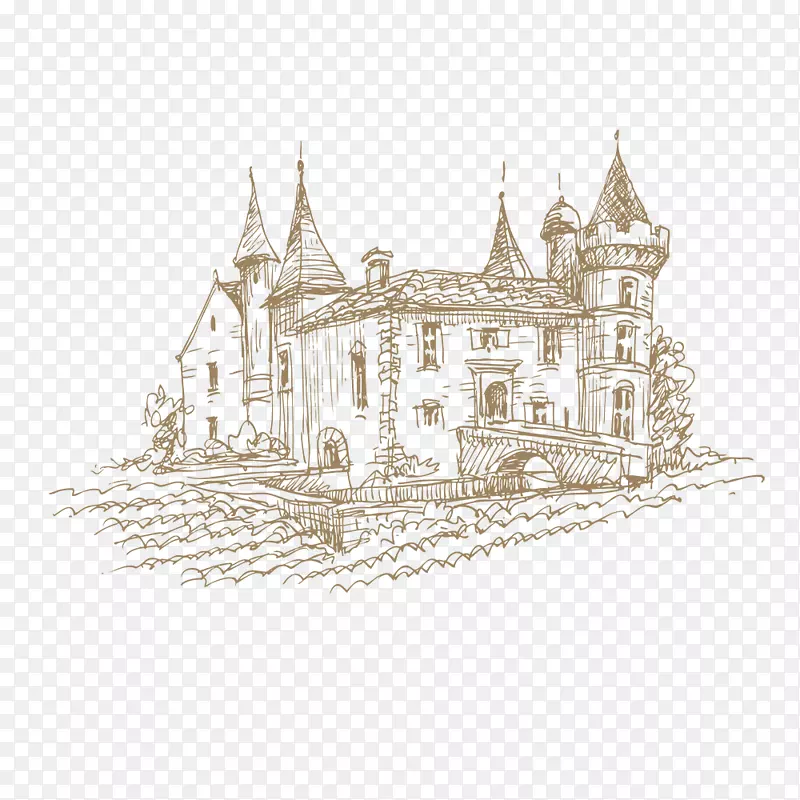 城堡建筑-免费建筑材料线